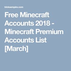 free minecraft java account list